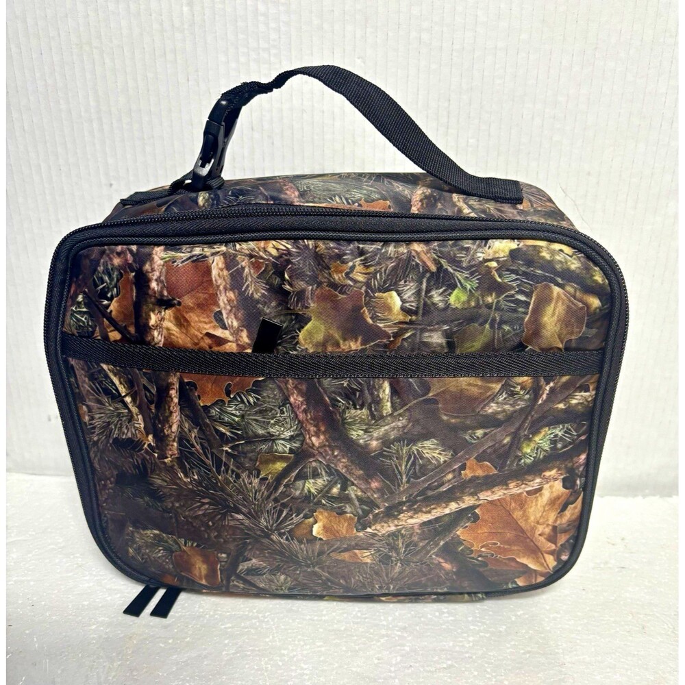 Camouflage Soft-Sided Insulated Zip Lunch Cooler Bag 10 qt w/ Strap, Mesh